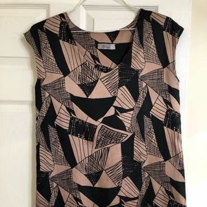 Ophelia gold and black patterned dress